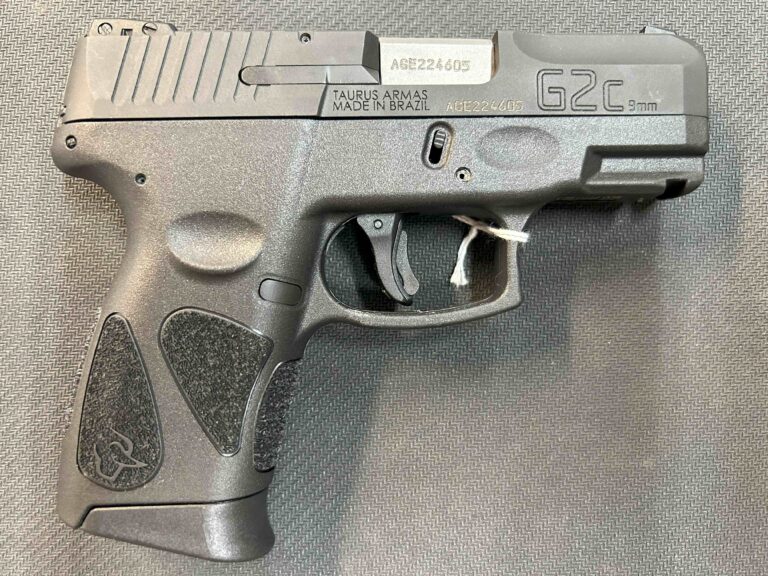 Designed with a 3.2-inch barrel, the Taurus G2C 9mm Pistol boasts a polymer grip and offers a 12-round capacity. This handgun also comes with a steel ramp front sight, an adjustable 2-dot rear sight and 2 magazines. Features and Benefits Semiautomatic DA/SA action with a 12-round capacity 3.2-inch barrel Polymer grip Steel ramp front sight and an adjustable 2-dot rear sight Includes 2 magazines Specifications Manufacturer warranty - parts: Lifetime limited Action: Single/Double Product weight: 22 ounces Manual Safety: Yes Activity: Recreational Shooting Barrel length (in.): 3.2 Product weight (lb.): 1.375 Manufacturer warranty - labor: Lifetime limited